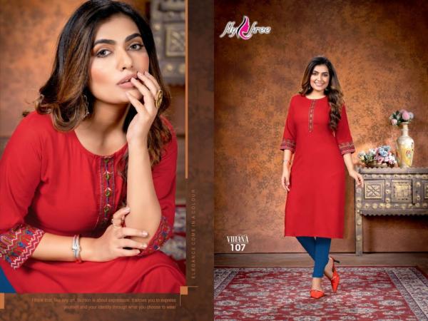 Fly Free Vihana Rayon Designer Casual Wear Kurti Collection